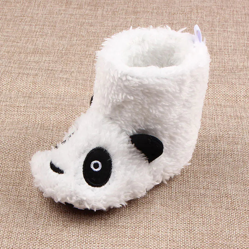 Soft-Bottom Baby Shoes, Coral Fleece Winter Boots