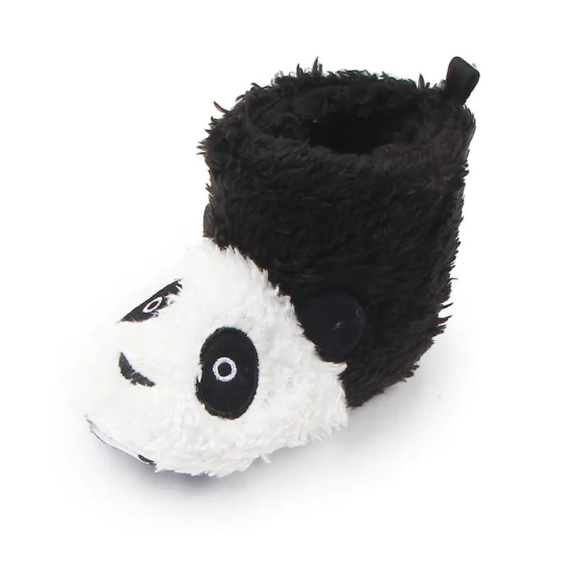 Soft-Bottom Baby Shoes, Coral Fleece Winter Boots